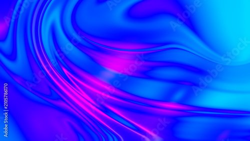 Fotografía Vibrant blue and purple abstract neon fluid wave background