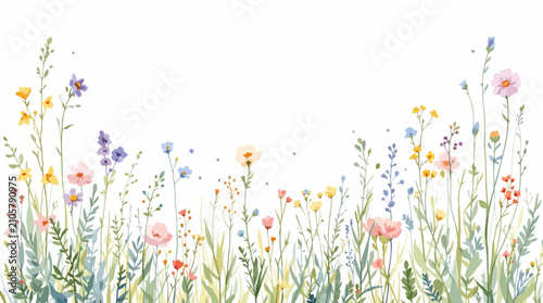 Wedding Floral Elements Collection Featuring Handcrafted Watercolor Greenery Details