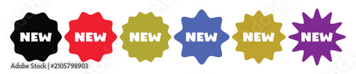 Colorful new product badges and labels collection for marketing and sales promotions