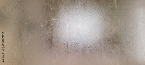 Abstract Frosted Glass Surface with Moisture Pattern