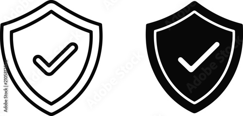 Cuadro en lienzo Reliable Icon featuring trust, dependability, quality assurance, verified service, security, confidence, and business reliability symbols in editable stroke vector styles