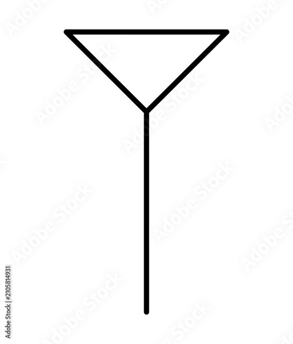 Triangle sign line icon