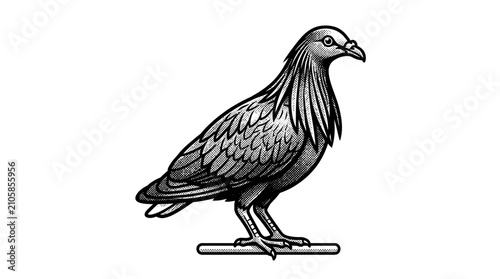 Принти на полотні Detailed illustration of a pigeon bird.