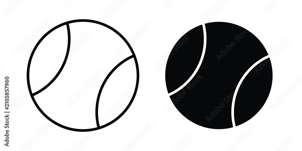 Fototapeta premium Tennis icon simple designs collection