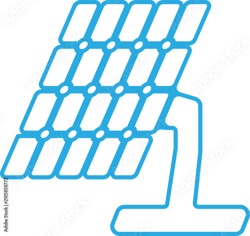 Solar Panel with Sun Illustration
