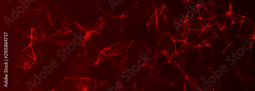 Konstfotografi Abstract digital dots and connection lines