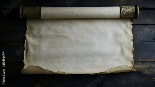 old paper scroll with wax seal