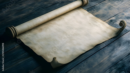 old paper with rolling pin