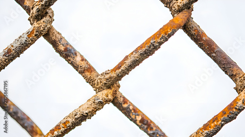 old rusty metal frame