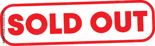 Φωτογραφία Red sold out stamp for website or marketing materials