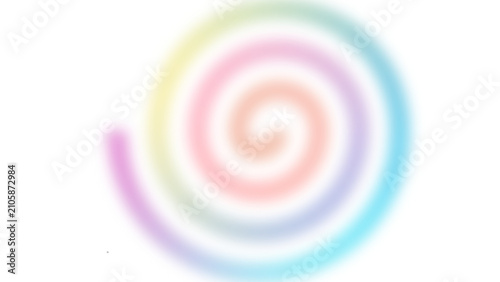 Fotografie Pastel spiral shape against a black background blurred and soft edged swirl coil