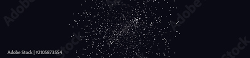 Abstract white particle explosion on black background, glowing stardust and cosmic spray vector, cinematic light burst for digital overlays