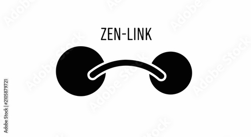 Abstract symbol of connection and balance with clean design