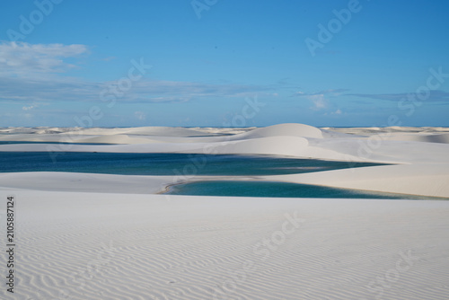 sand dunes and lagoons in Lencois Maranhenses