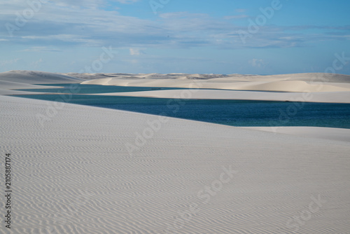 sand dunes and lagoons in Lencois Maranhenses