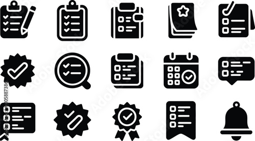 Doodle checklist vector, sketch style task planner collection featuring handwritten checklists, reminder notes, office planning, and productivity elements, vector designs.