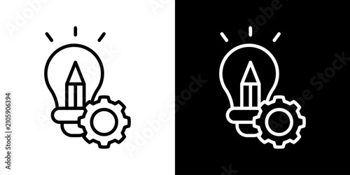Photography Innovation Icon Of Line Black And White Style Vector Illustrationn