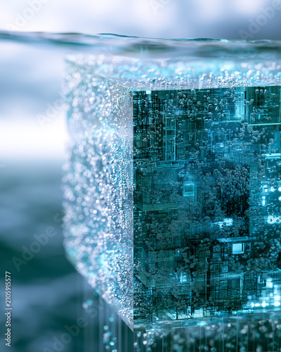 Underwater Server Module With Air Bubbles