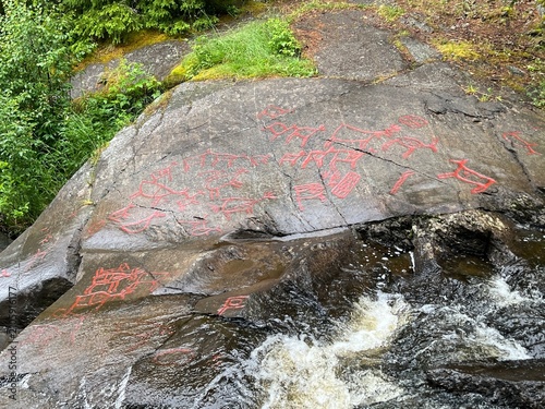 Glösa rock carvings in Jamtland, Sweden
