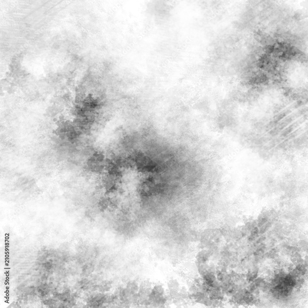 Fototapeta premium Abstract White and Gray Watercolor Texture Background with Soft Cloudy Brush Strokes