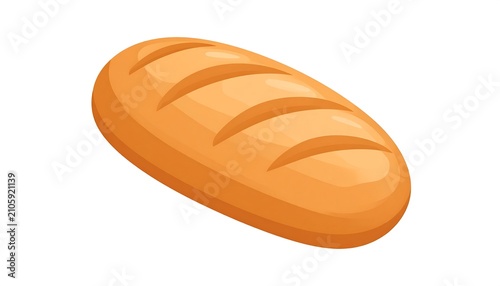 Golden brown spiral cinnamon roll on white background.