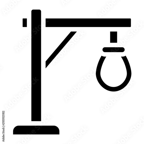 Bild auf Leinwand Gallows Icon Style