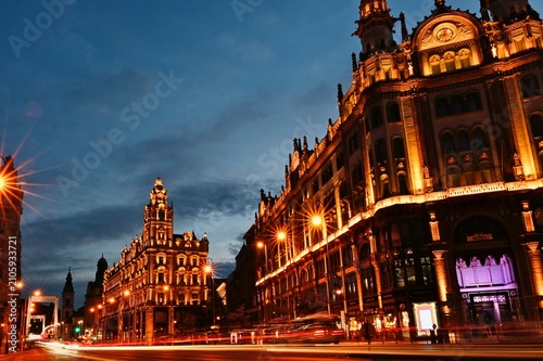 фотографія Panoramic evening view, streetscape and skyline of Budapest, Hungary