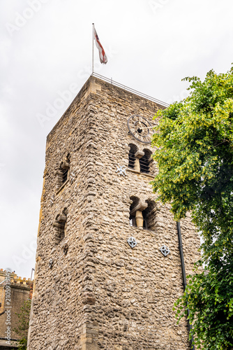 Anglo-Saxon tower of St Michael at the North Gate (c.1040), Oxford's oldest surviving building, where the Oxford Martyrs were imprisoned in 1555, Oxford, England, UK.