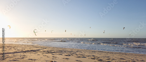 A perfect windy afternoon draws kitesurfers to the shores of Cumbuco, Ceará.
