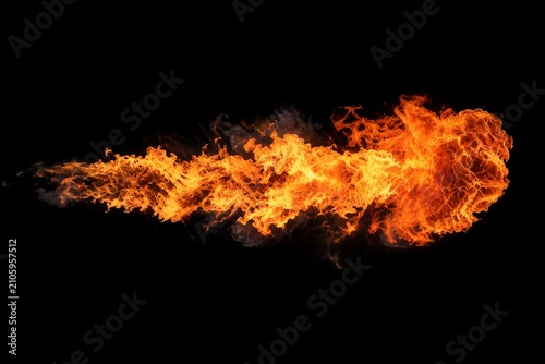 Smoke Cloud on Black Background