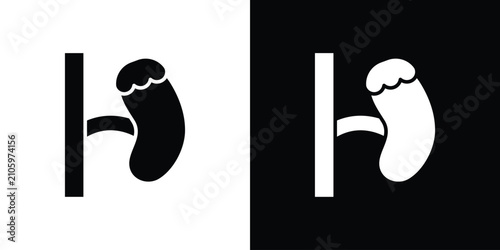 Fotografía Adrenal gland icon flat symbols pack