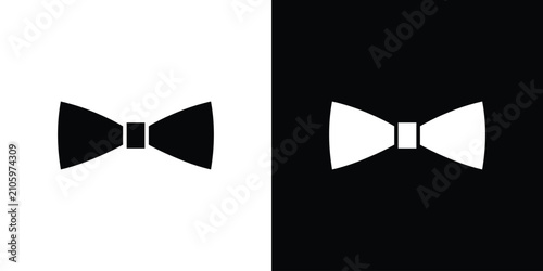 Fényképezés Bow Tie icon flat symbols pack