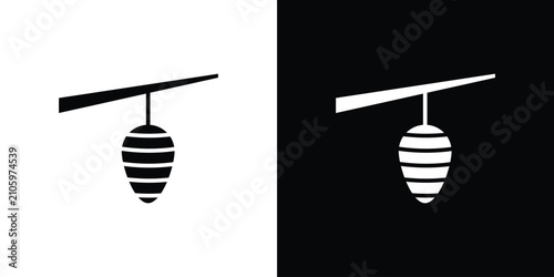 Bilde på lerret Cocoon icon flat symbols pack