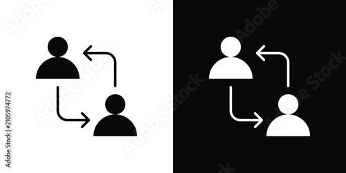 Cuadro en lienzo employee turnover icon flat symbols pack