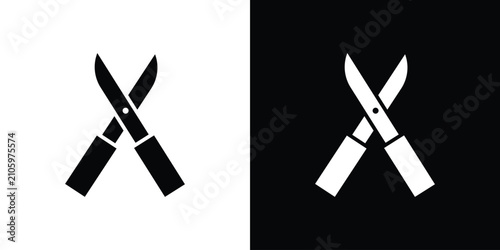 Foto Pruning shears icon flat symbols pack