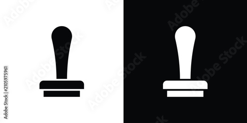 Fotografie Stamp icon flat symbols pack