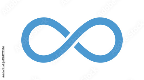 Konstfotografi Blue infinity symbol logo sign.