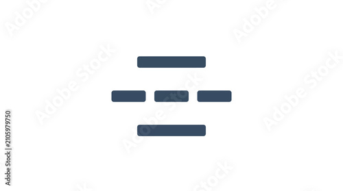 Cuadro en lienzo Simple Equal Sign Symbol Design.