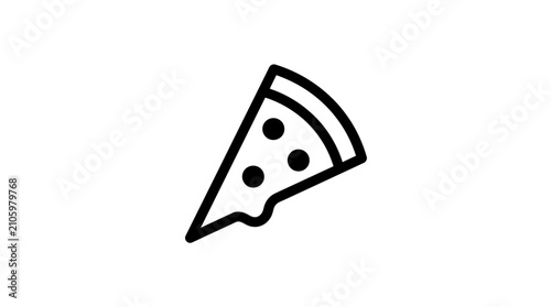 Slice of cheese pizza icon.