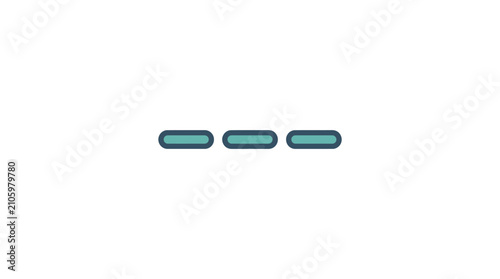Three green oval shaped objects.
