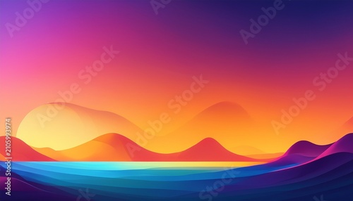 Dreamy Colorful Gradient Background Inspired By Sunset Gradation Ideal For Posters And Creative Artwork