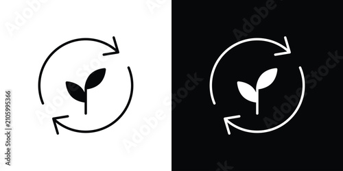 Tableau sur toile Alternative energy icon minimal artwork collection