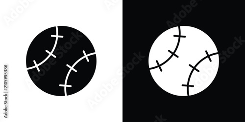 Принти на полотні Baseball icon minimal artwork collection
