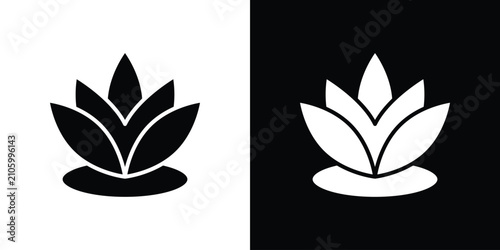 фотографія Water lily icon minimal artwork collection