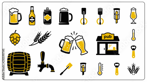 Quadro su tela Craft Beer Icons Collection
