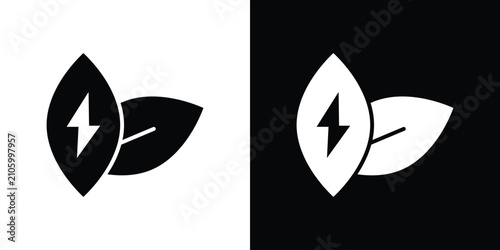 Photos Alternative energy icon lineart symbols pack. EPS10