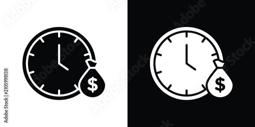 Fixed deposit icon lineart symbols pack. EPS10