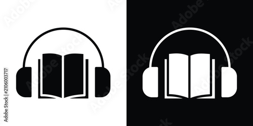 Schilderij op canvas Audiobook icon