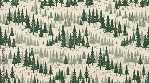 Norway pattern featuring fairisle style pine forest landscape fairisle scandinavian landscape traditional heritage