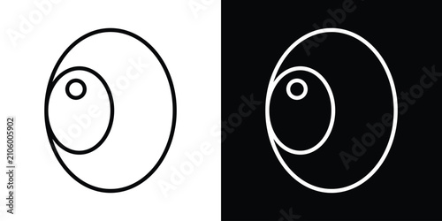 Tableau sur toile Eye side icon